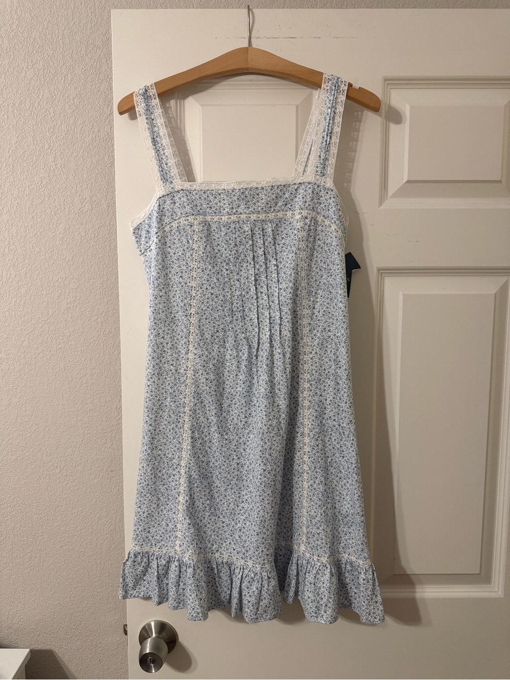 NWT Raulph Lauren Lace-Trim 100% Cotton Nightgown Size Small